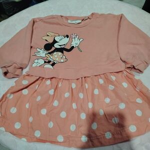 GAP Peach and White Polka Dot Kids Dress